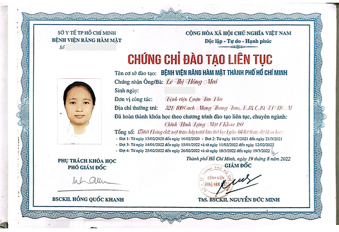 Bằng cấp chứng chỉ