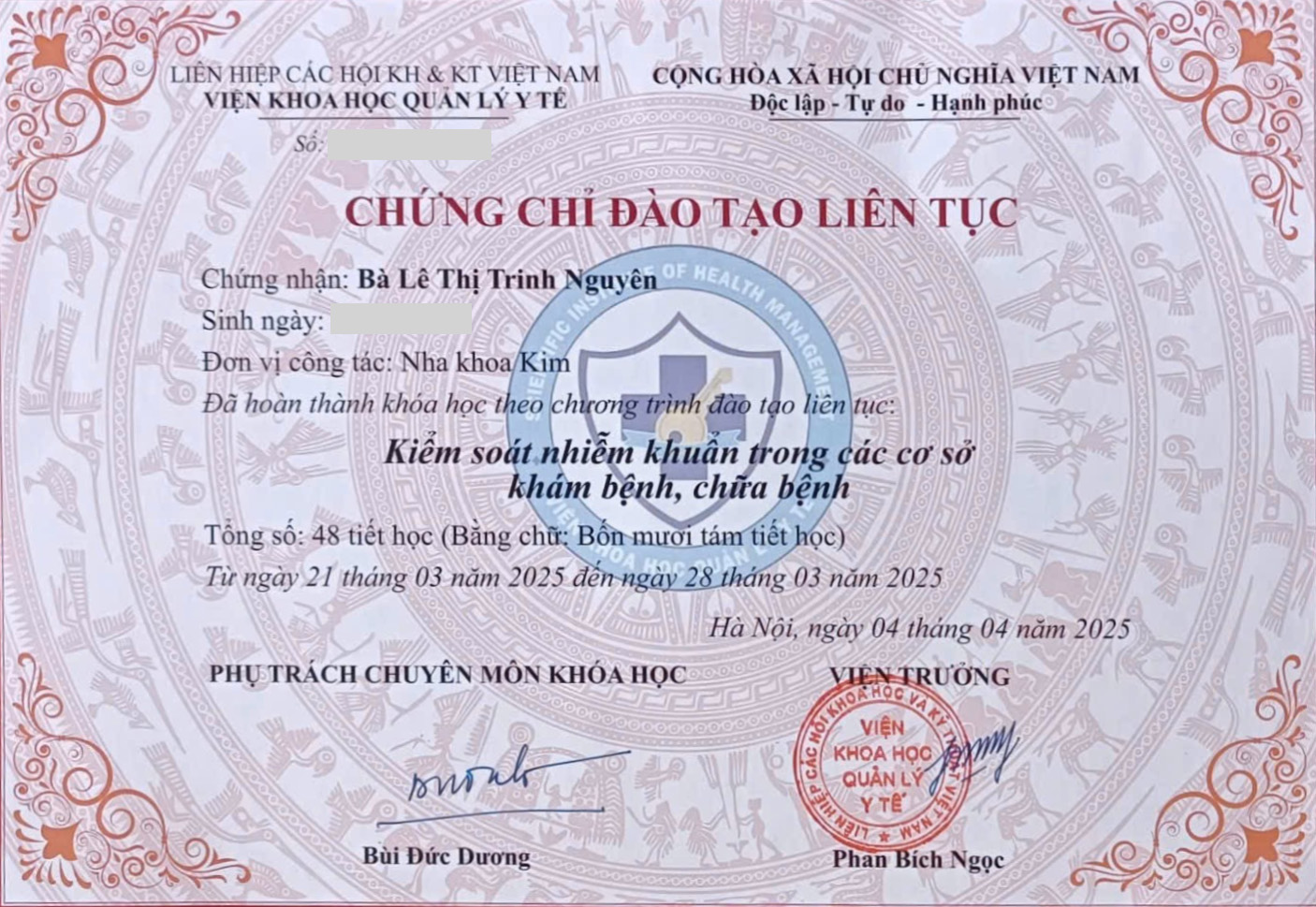 Bằng cấp chứng chỉ