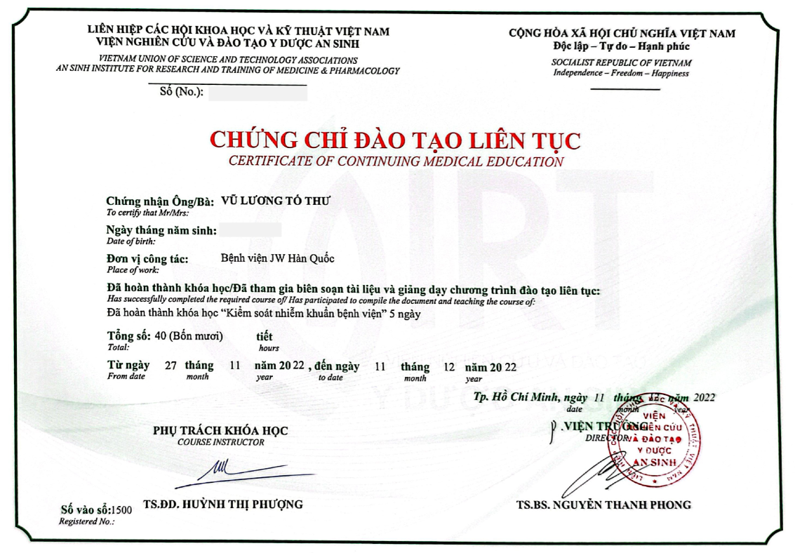 Bằng cấp chứng chỉ