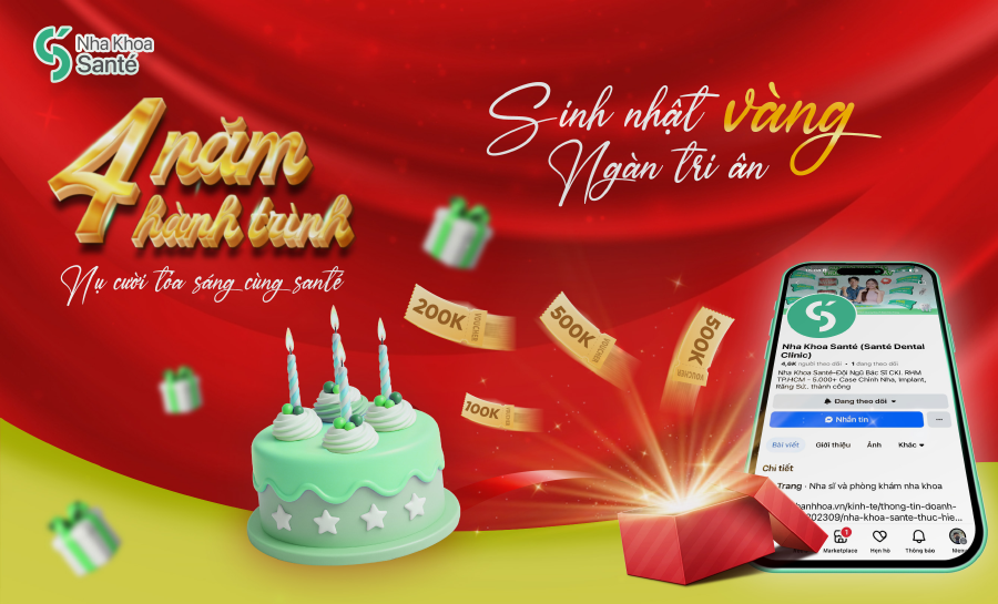 NHA KHOA SANTÉ – 4 NĂM HÀNH TRÌNH “NỤ CƯỜI TỎA SÁNG CÙNG SANTÉ”